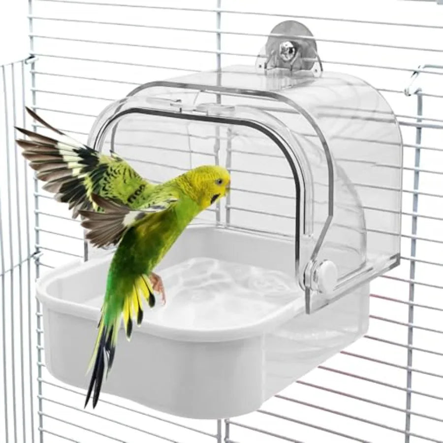 Hanging Bird Cage Bath Feeder Tray For Small Birds