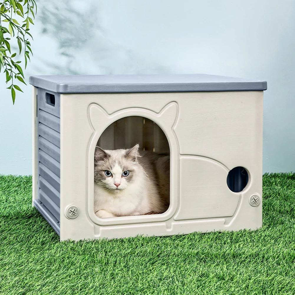 Rainproof Outdoor Cat House for All Seasons