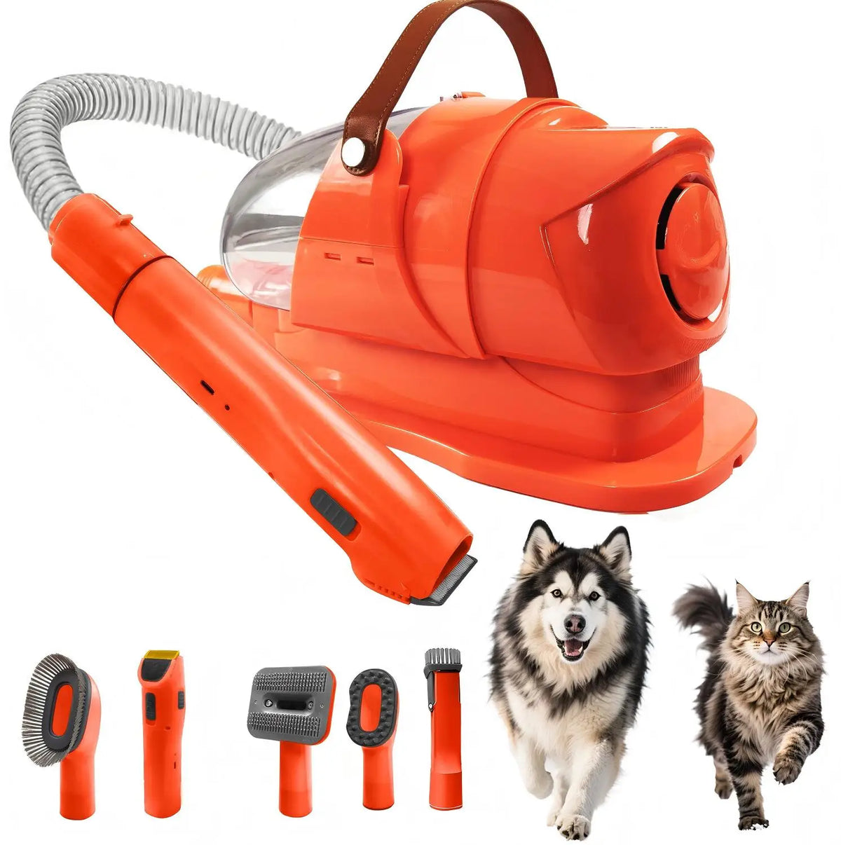 Pet Grooming Vacuum Kit With Clipper