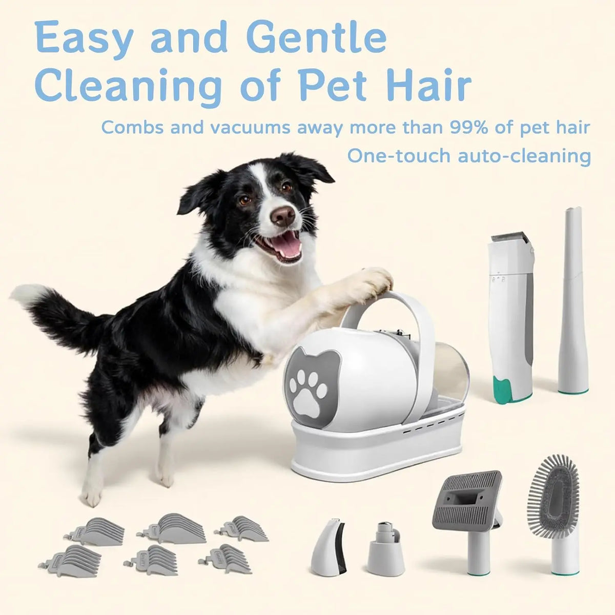 Dog Grooming Vacuum Kit With Deshedding Tools