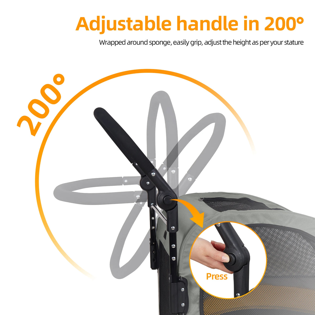 Foldable Breathable Dog and Cat Travel Stroller