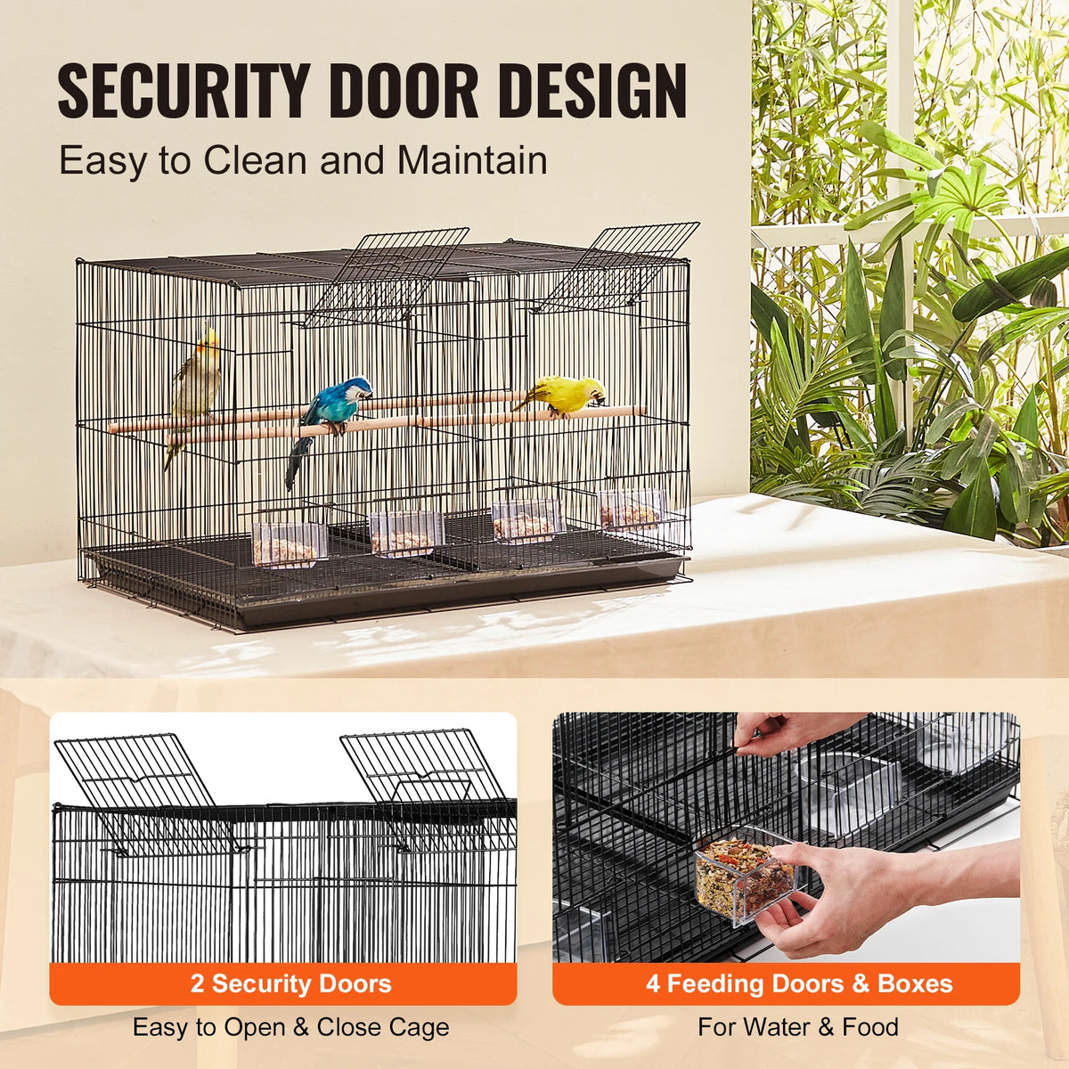 SucceBuy Flight Bird Cage Stackable Divider For Travel Pets