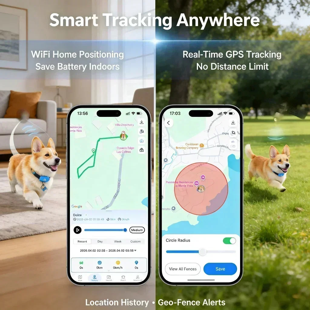 WANWAYTECH GPS Pet Tracker 4G For Dogs And Cats