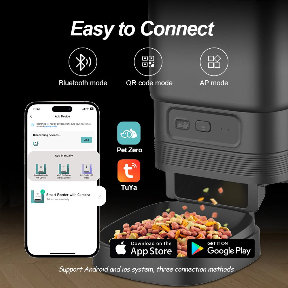 Nityers Automatic Cat Feeder With HD Camera Night Vision