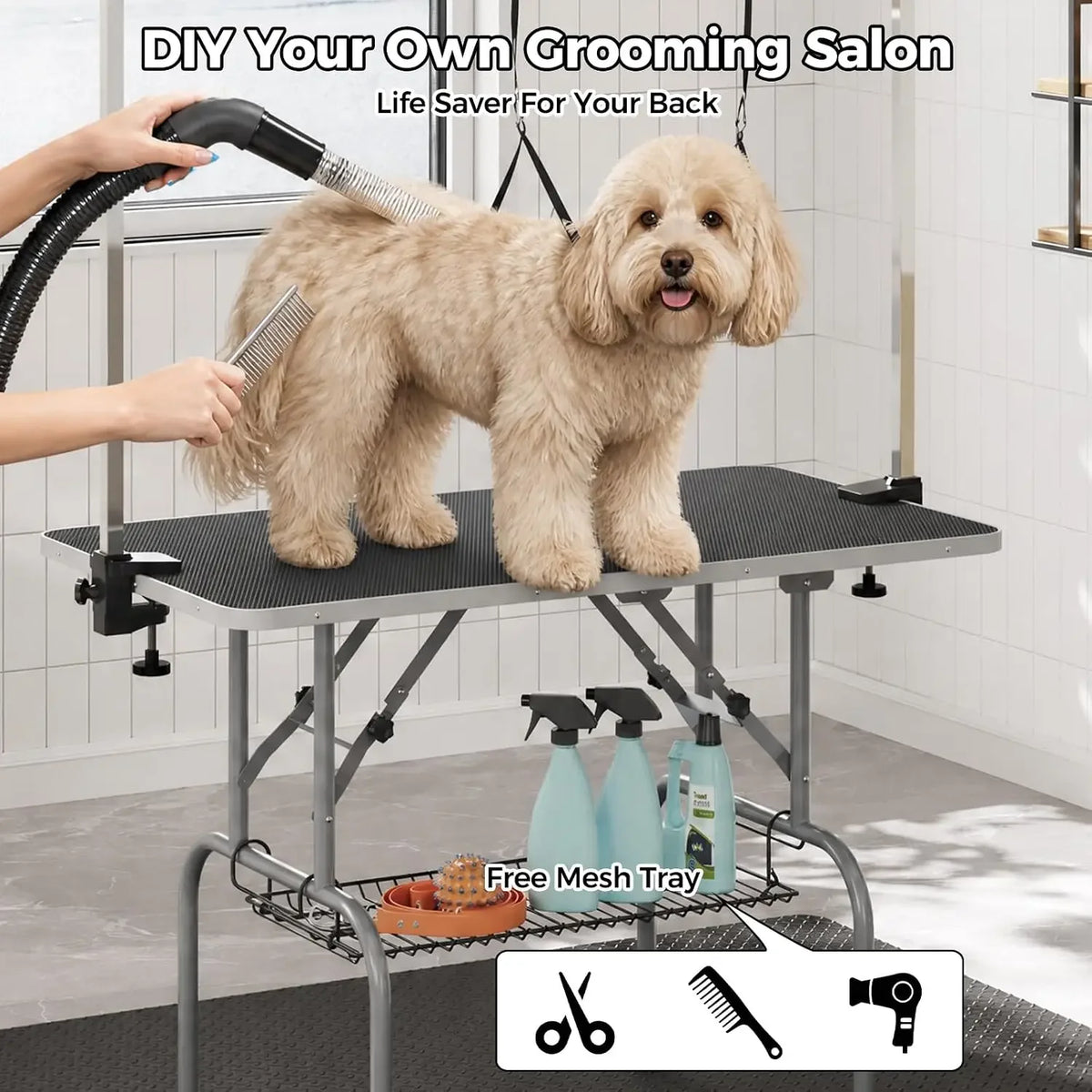 Garvee Professional Foldable Dog Grooming Table