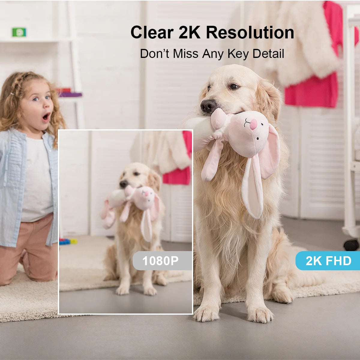GENBOLT 2K WiFi Indoor Security Camera With PTZ