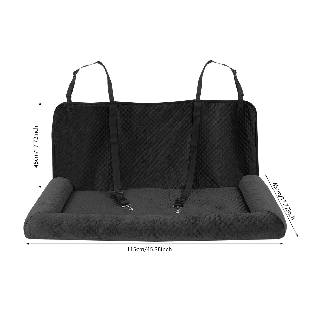 Bymaocar Dog Car Seat Bed With Safety Tethers