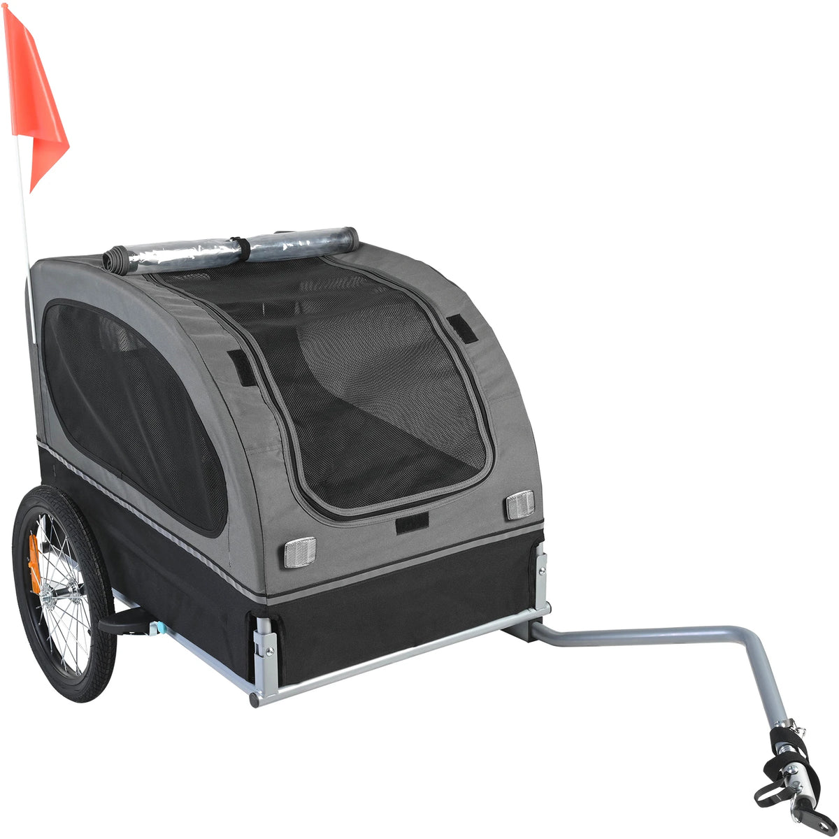 SucceBuy Collapsible Dog Bicycle Trailer Carrier with Wheels