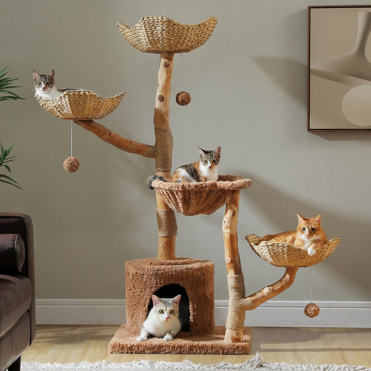 PAWZ Road CN Cat Tree Tower With Sisal Scratching Post