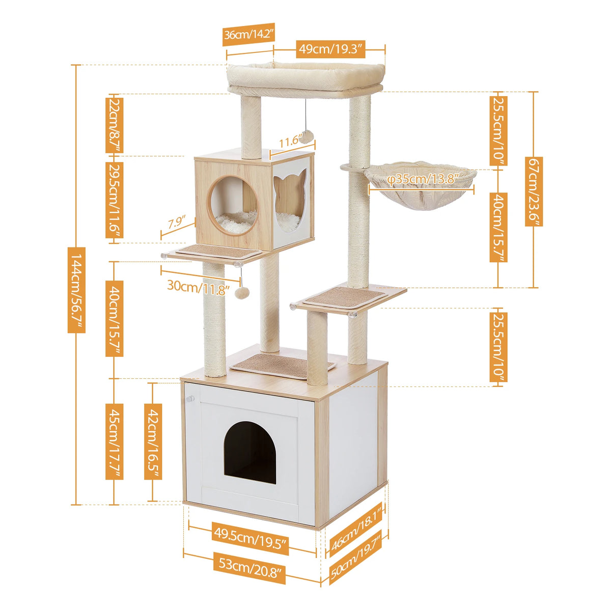 PAWZ Ro Multi Level Cat Tree Indoor Tower