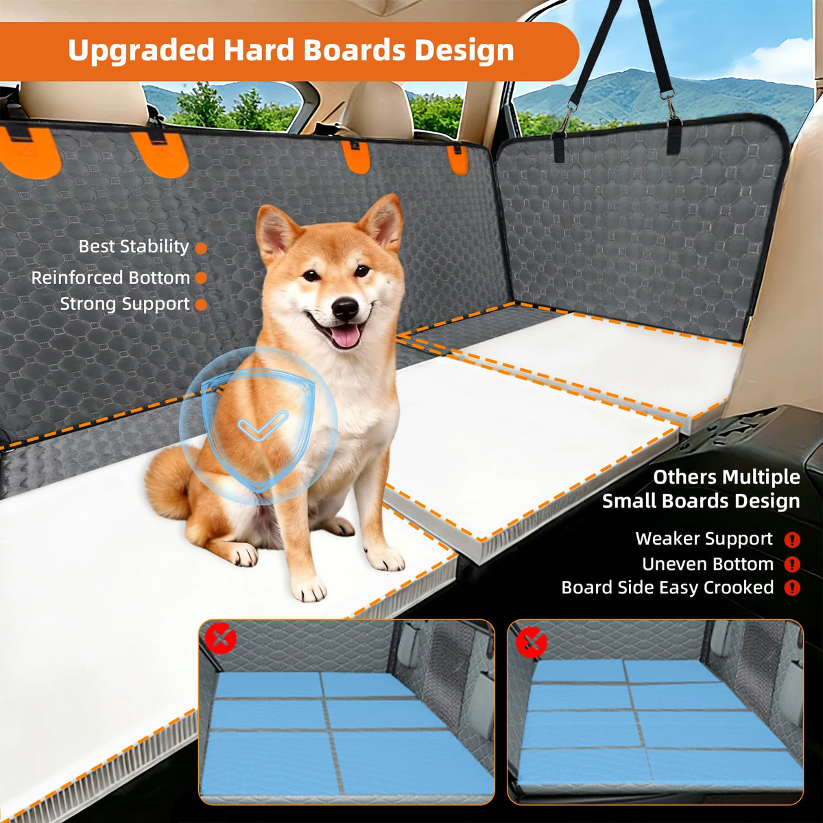 BORWART Hard Bottom Dog Car Seat Extender