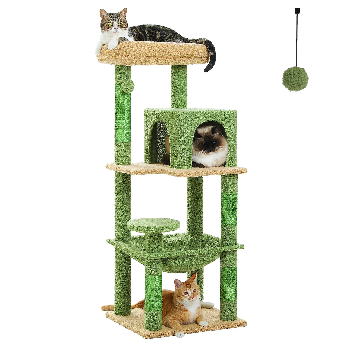 PETEPELA Cat Tree Indoor 5 Level Tower for Large Cats