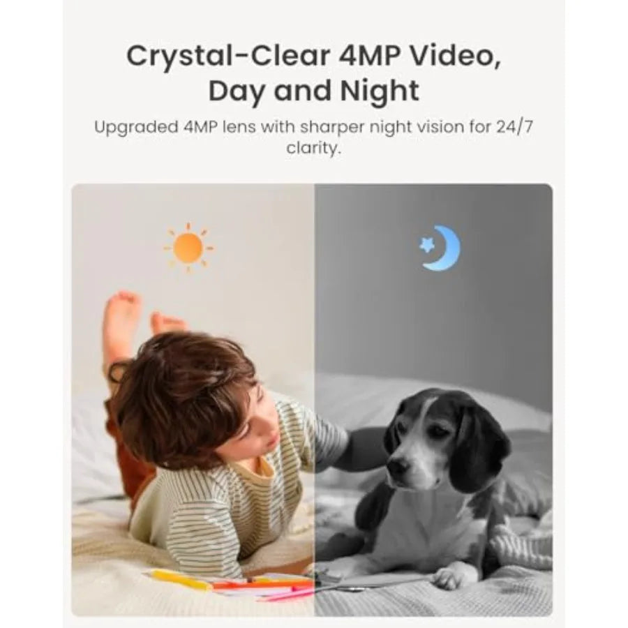 Indoor 4MP HD WiFi 6 PTZ Camera System With Night Vision