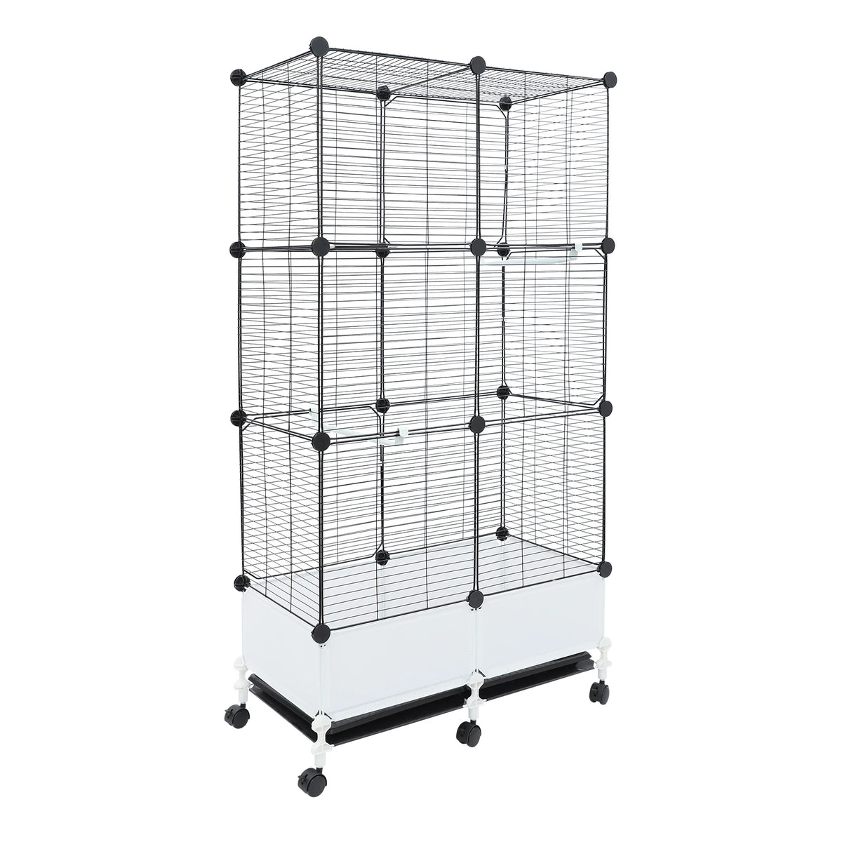 Parrot Cage With Splash Guard And Locking Wheels