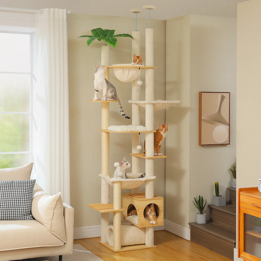 PAWZ Road Height Adjustable Cat Tree With Hammock
