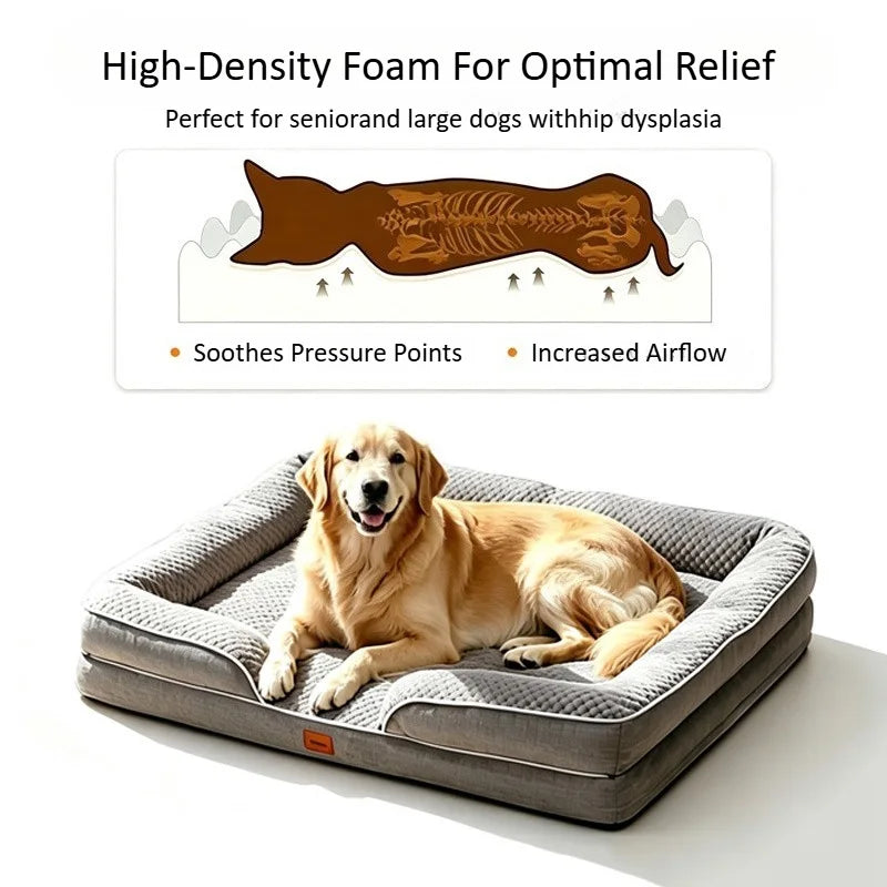 Washable Waterproof Memory Foam Orthopedic Dog Bed