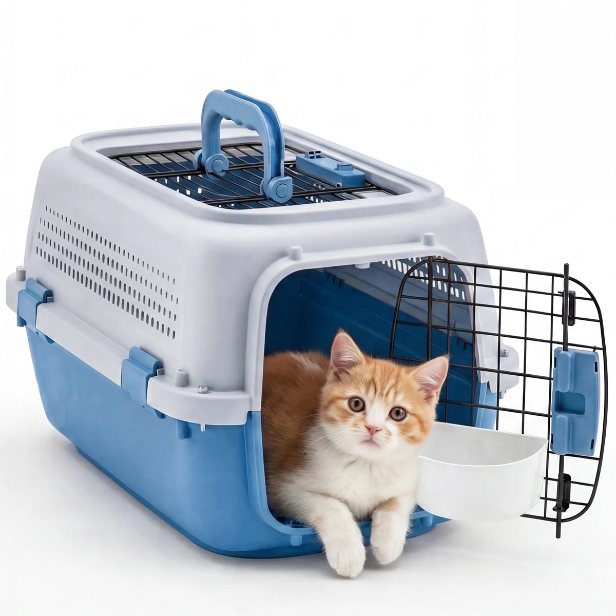 JHK Pet Carrier for Small Dogs and Cats with Latches