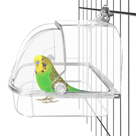 Hanging Bird Cage Bath Feeder Tray For Small Birds