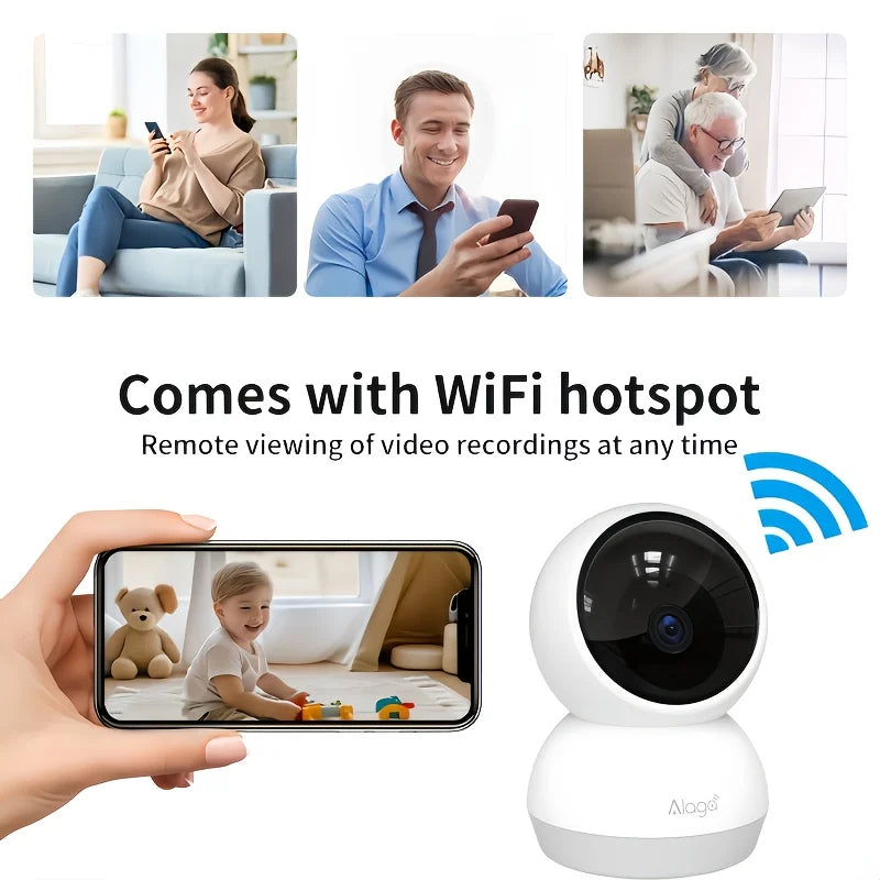 ALAGA 3K Pet Camera With Phone App 360 Pan Tilt 2 Way Audio