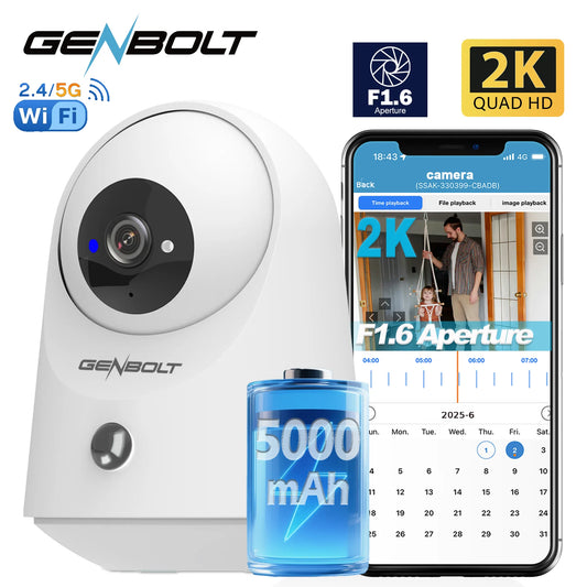 GENBOLT 2K WiFi Indoor Security Camera With PTZ