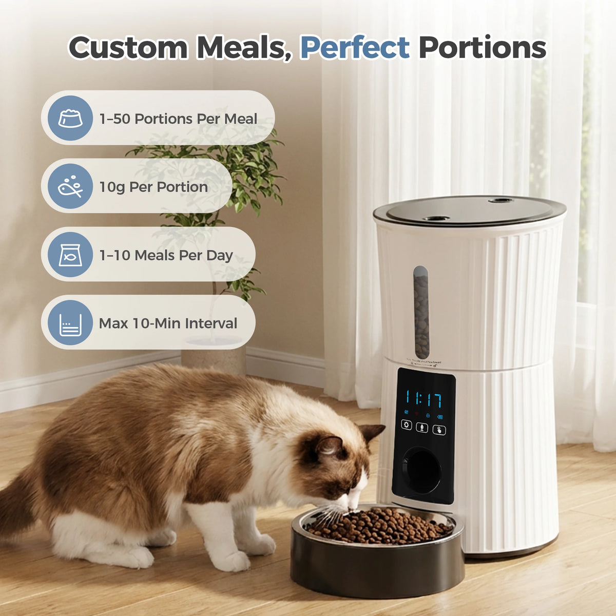 JHK WiFi Automatic Cat Feeder With App Control