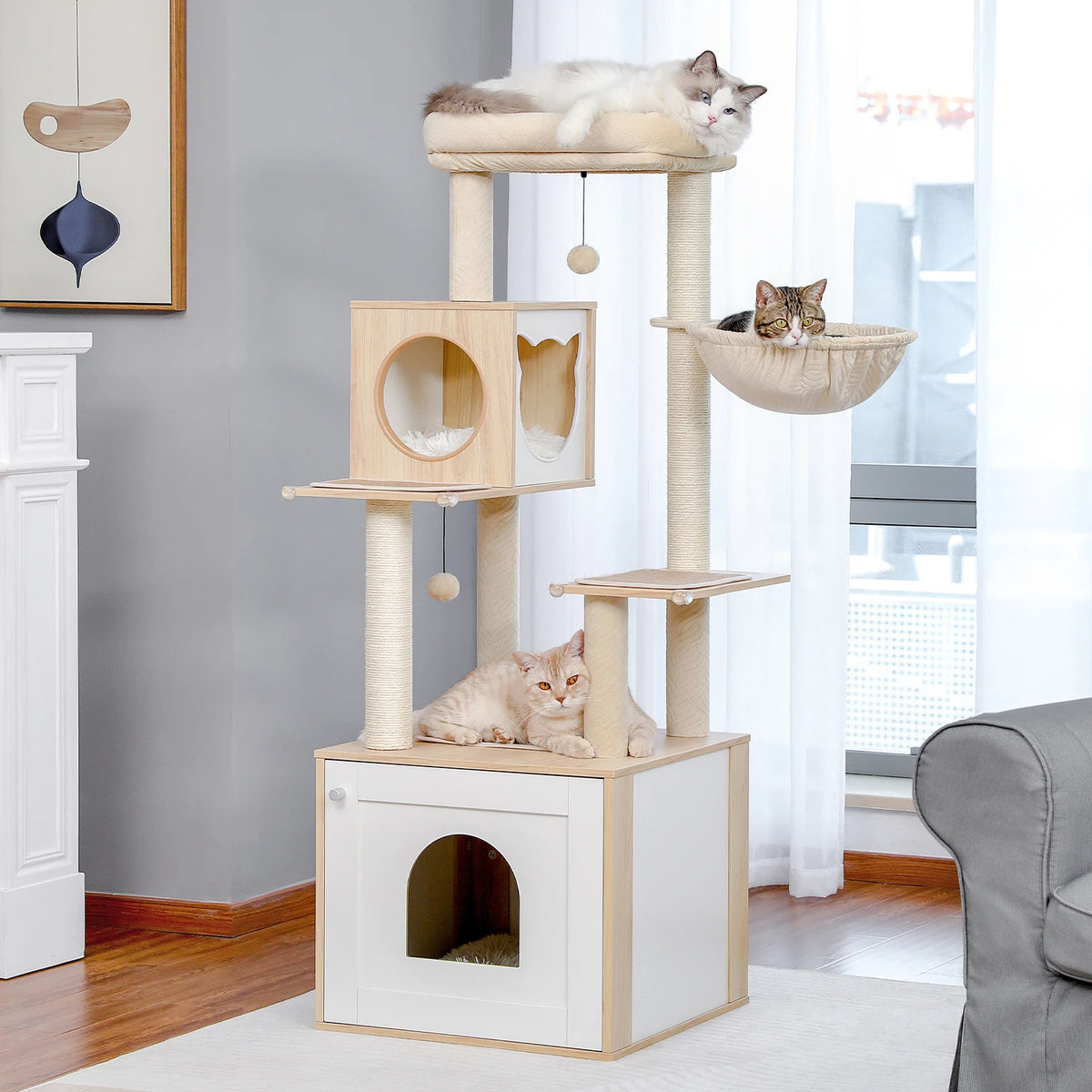 PAWZ Ro Multi Level Cat Tree Indoor Tower
