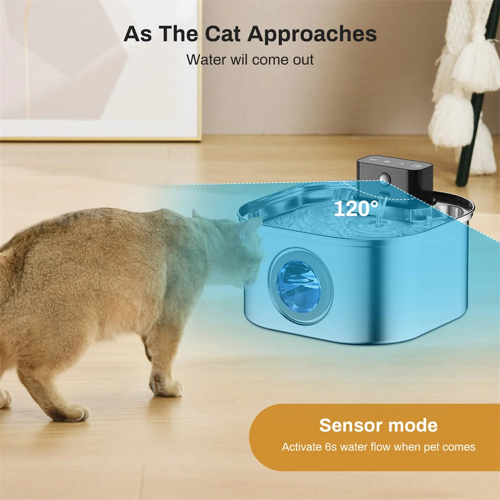 Weomg 3L Automatic Stainless Steel Pet Water Fountain