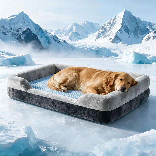 Orthopedic Cooling Memory Foam Dog Bed for Senior Dogs