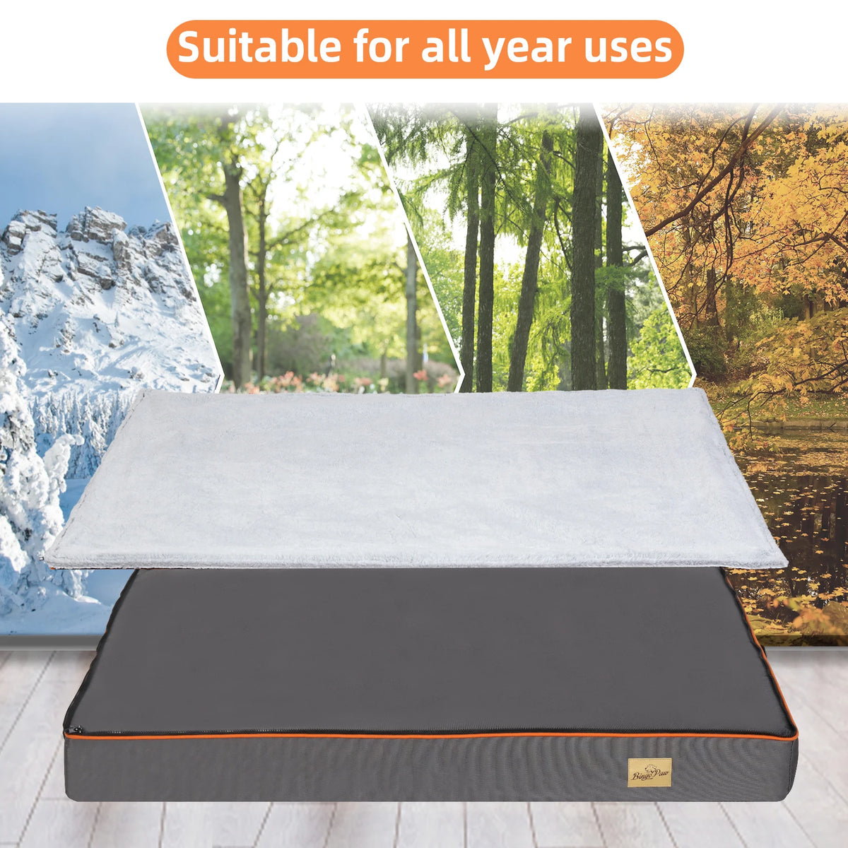 BINGOPAW Orthopedic Dog Bed With Washable Cover