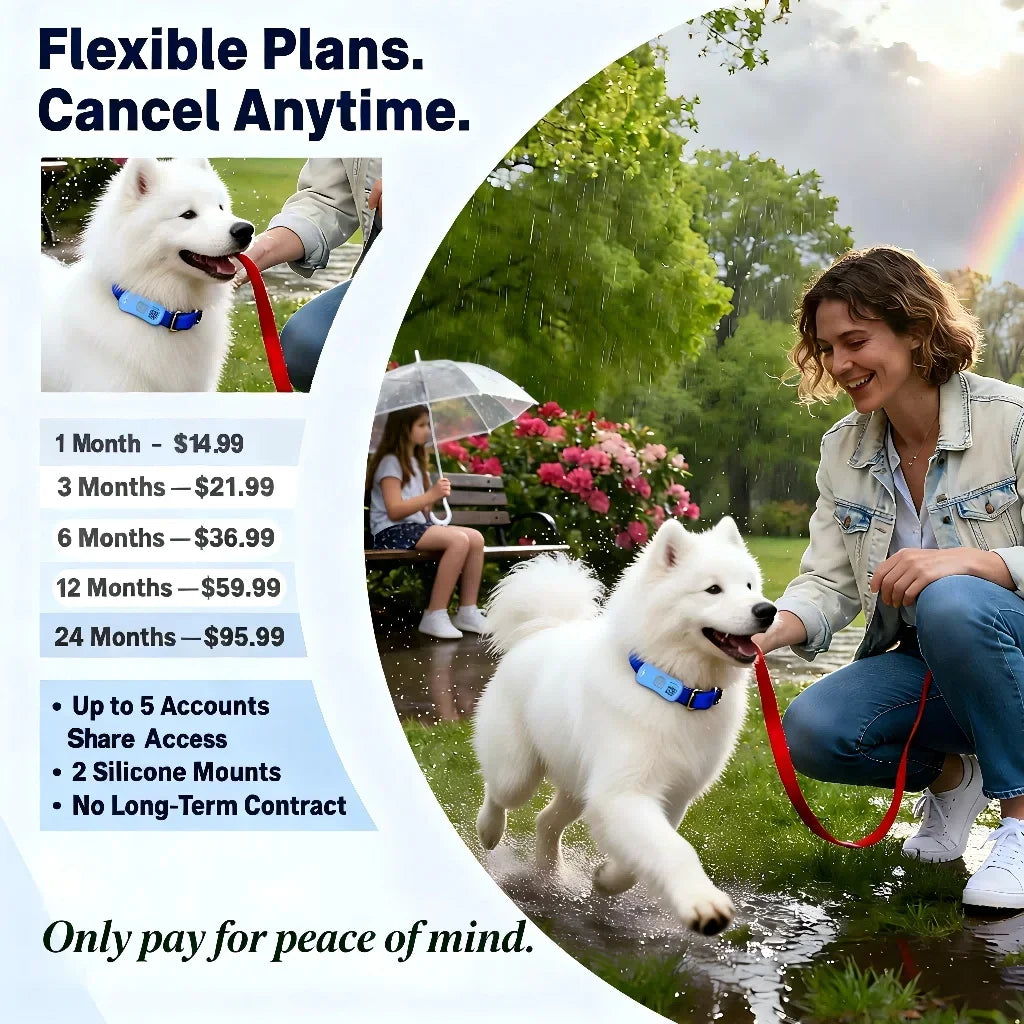 WANWAYTECH GPS Pet Tracker for Dogs and Cats Wide Range