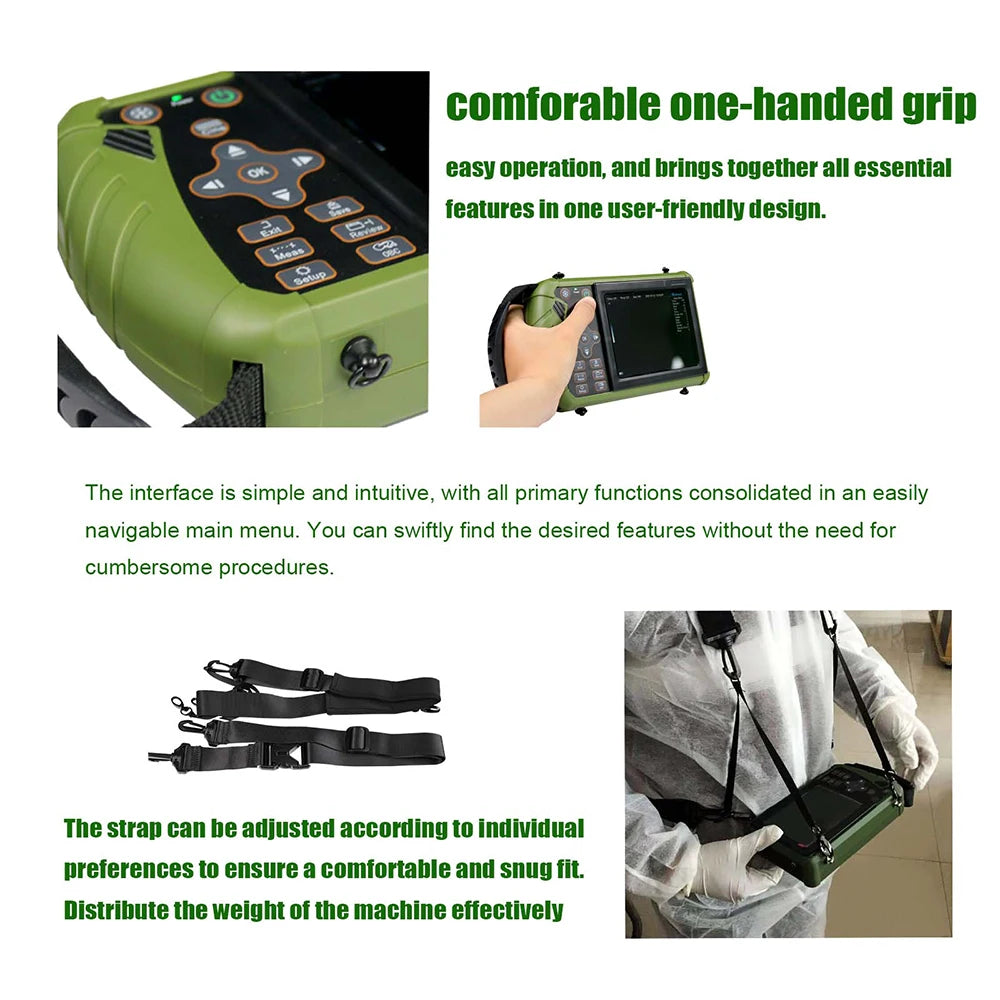 DAWEI Portable Veterinary Ultrasound Scanner 3.5MHz Probe