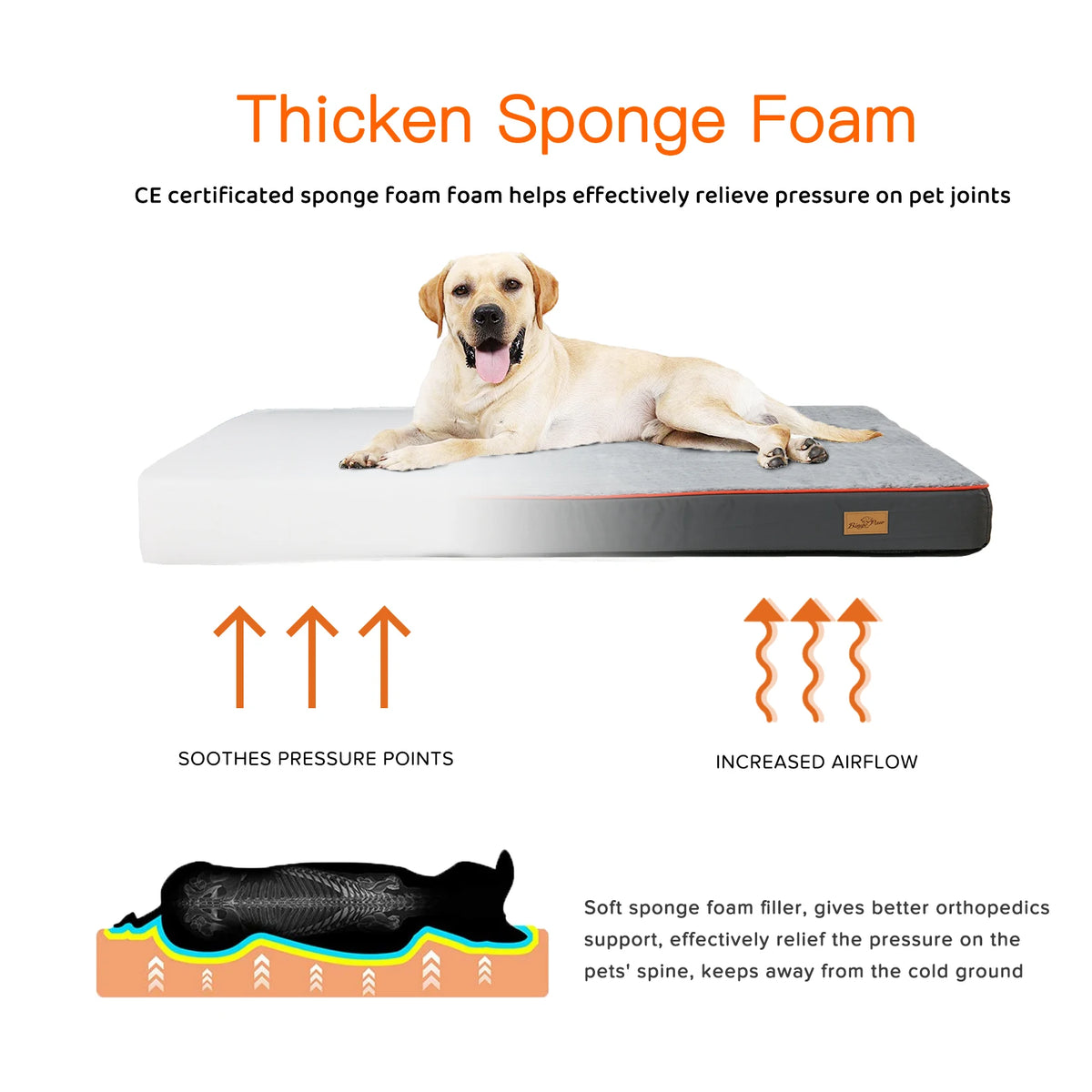 BINGOPAW Orthopedic Dog Bed With Washable Cover