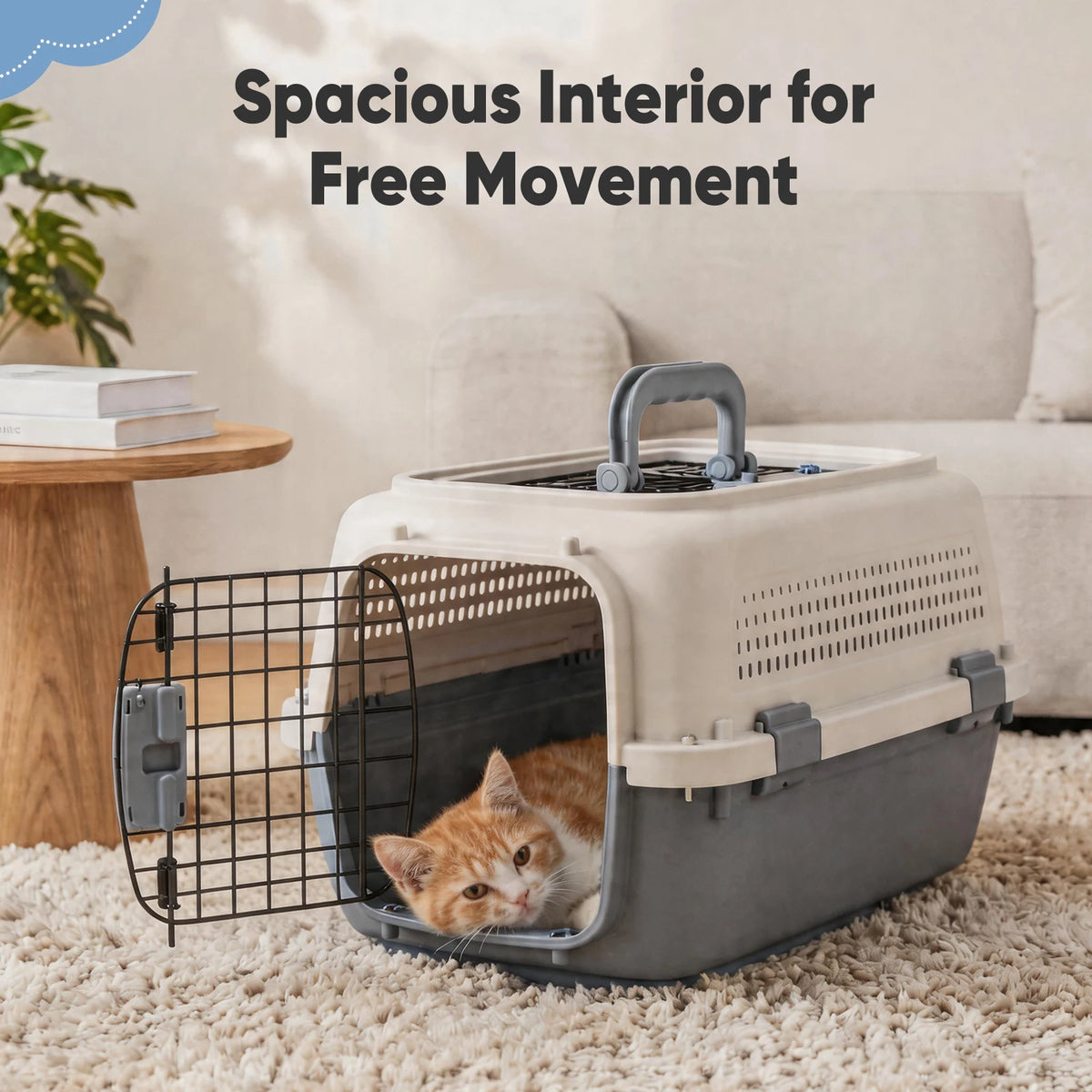 JHK Pet Carrier for Small Dogs and Cats with Latches