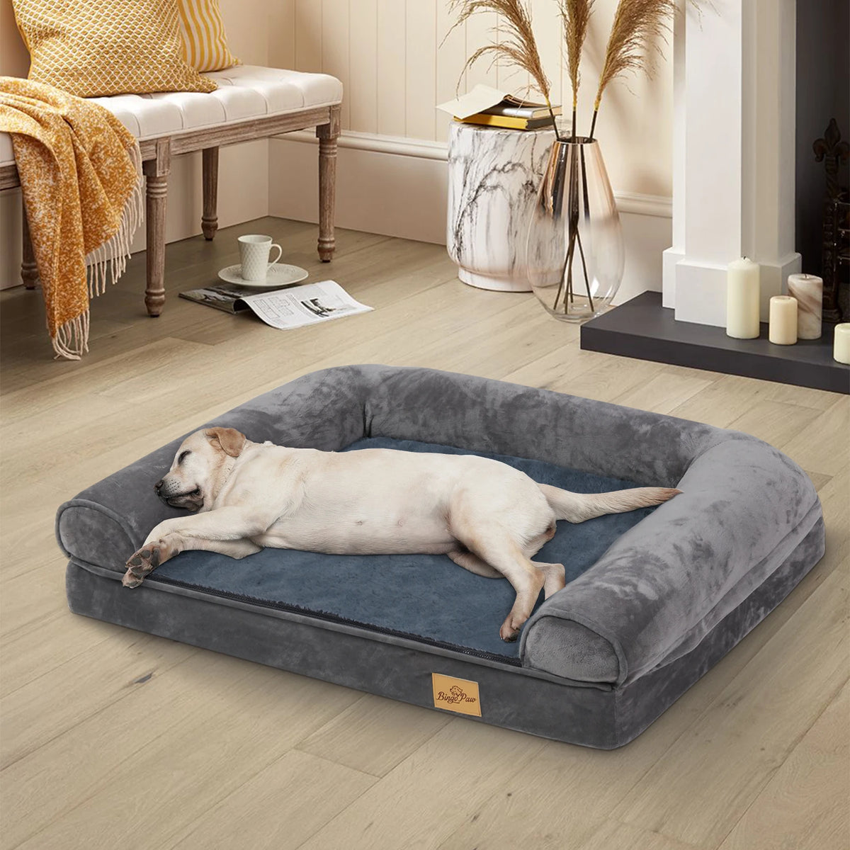 BINGOPAW Orthopedic Waterproof Dog Bed With Sides