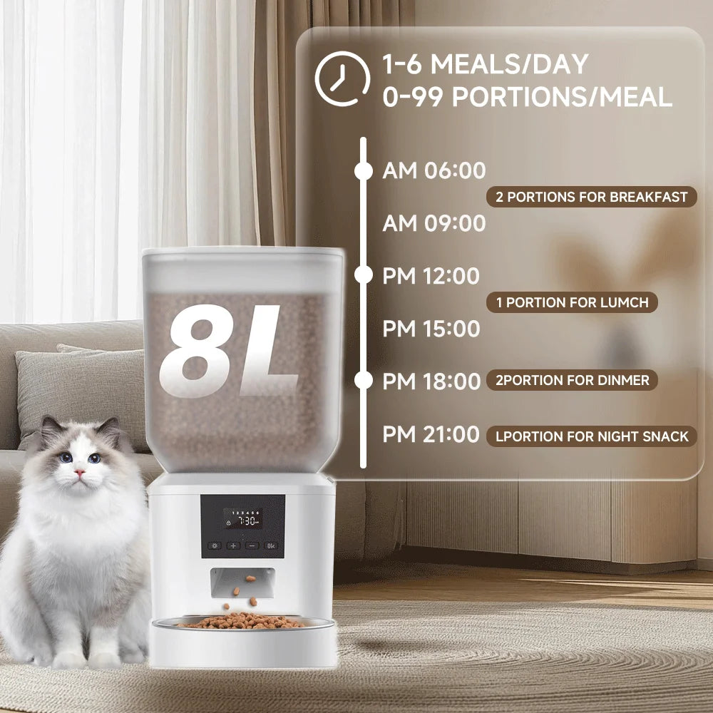 Nityers Automatic Cat Feeder With Voice Recorder