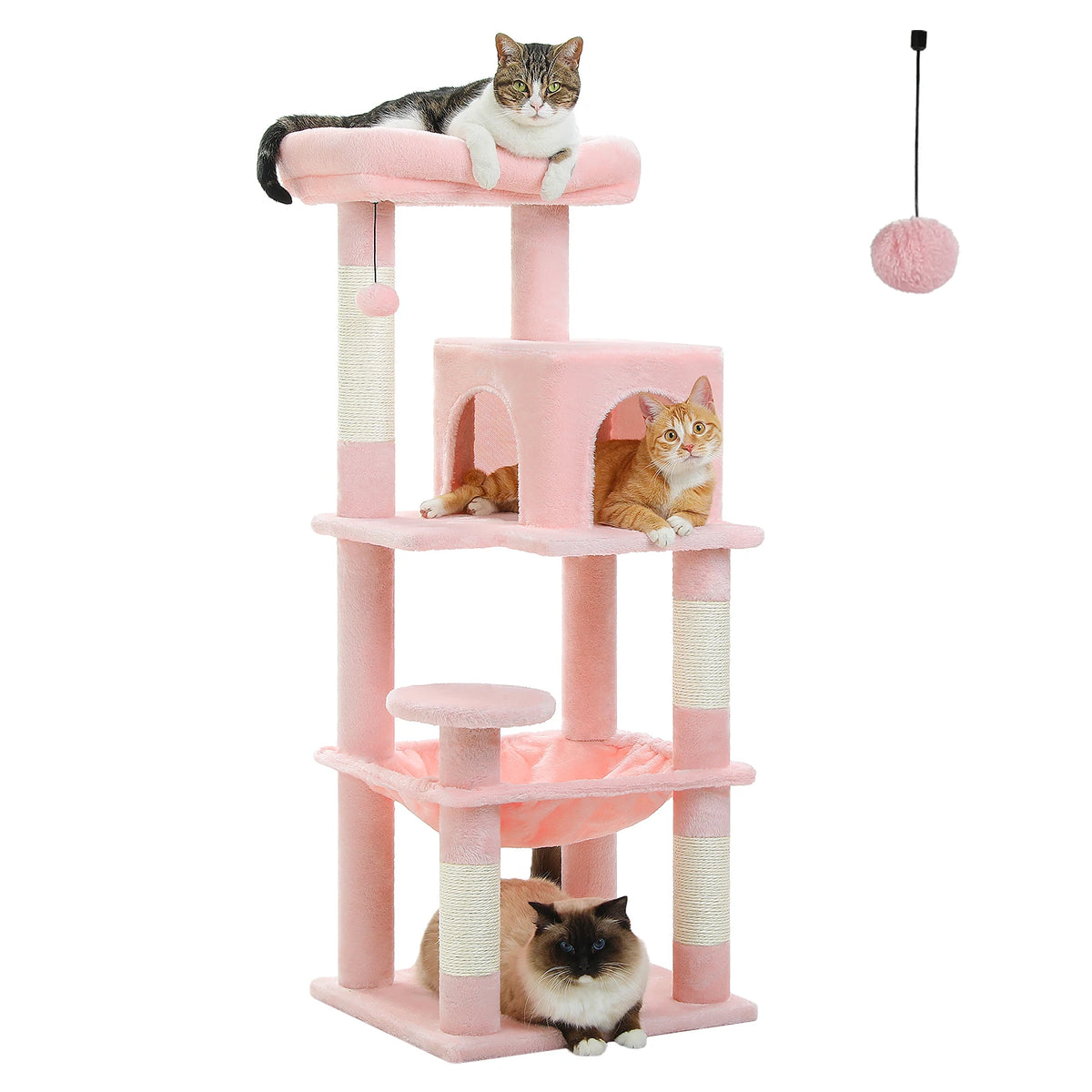 PETEPELA Cat Tree Indoor 5 Level Tower for Large Cats