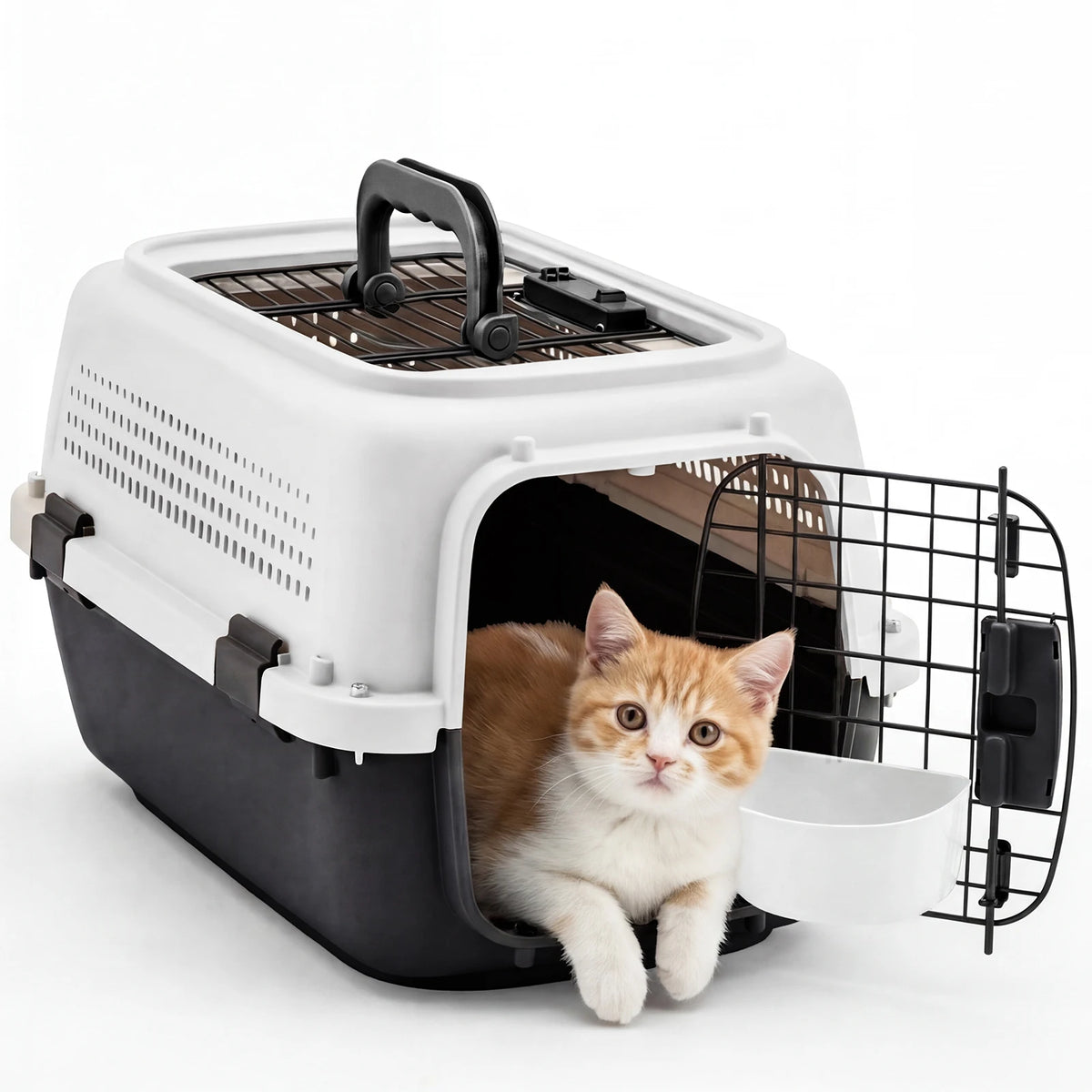 JHK Pet Carrier for Small Dogs and Cats with Latches