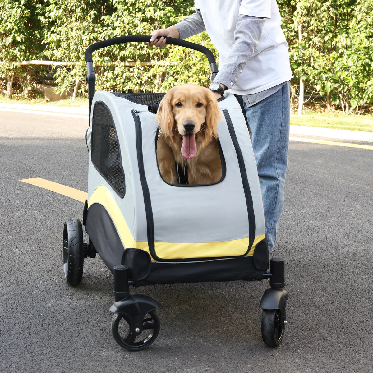 Foldable Breathable Dog and Cat Travel Stroller