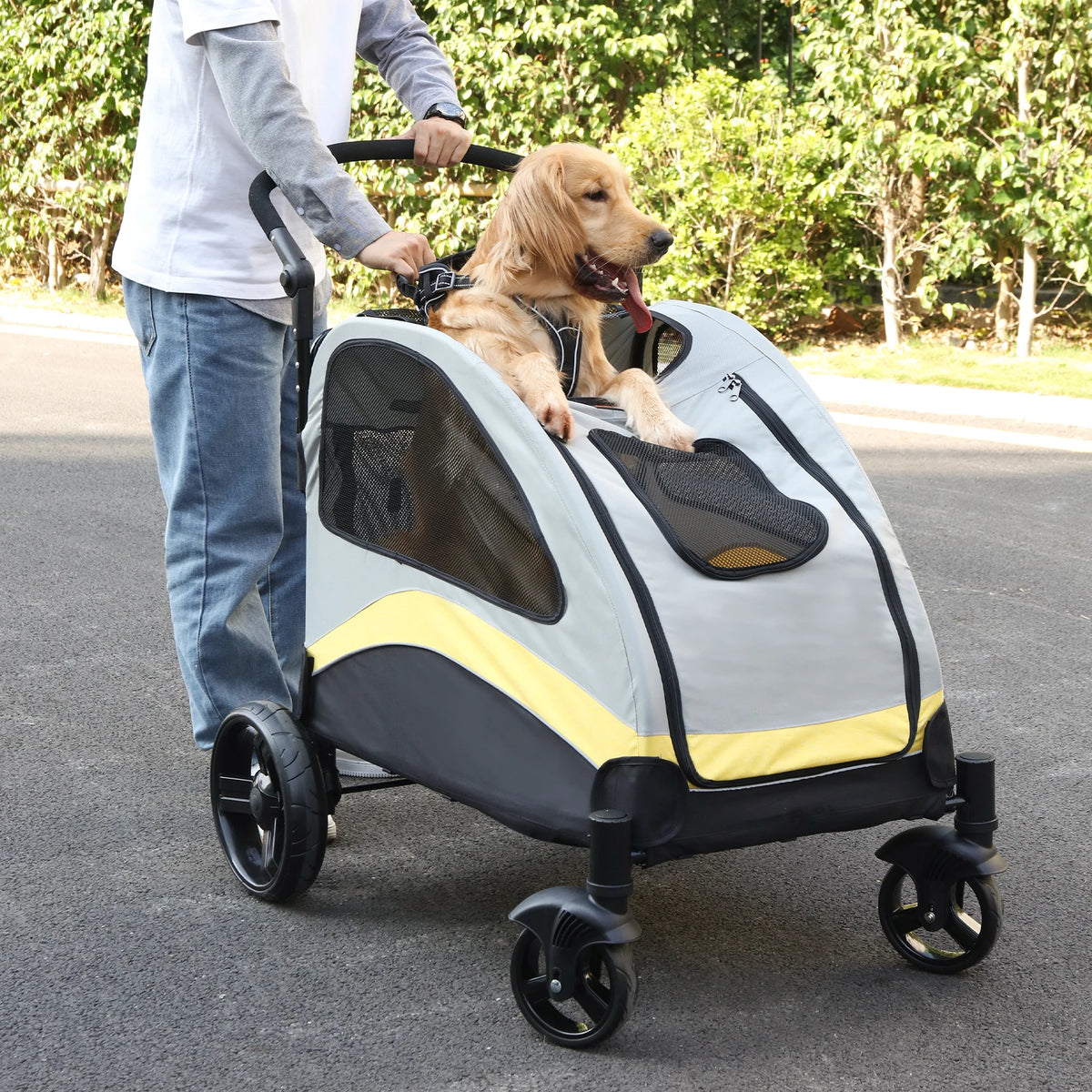 Foldable Breathable Dog and Cat Travel Stroller