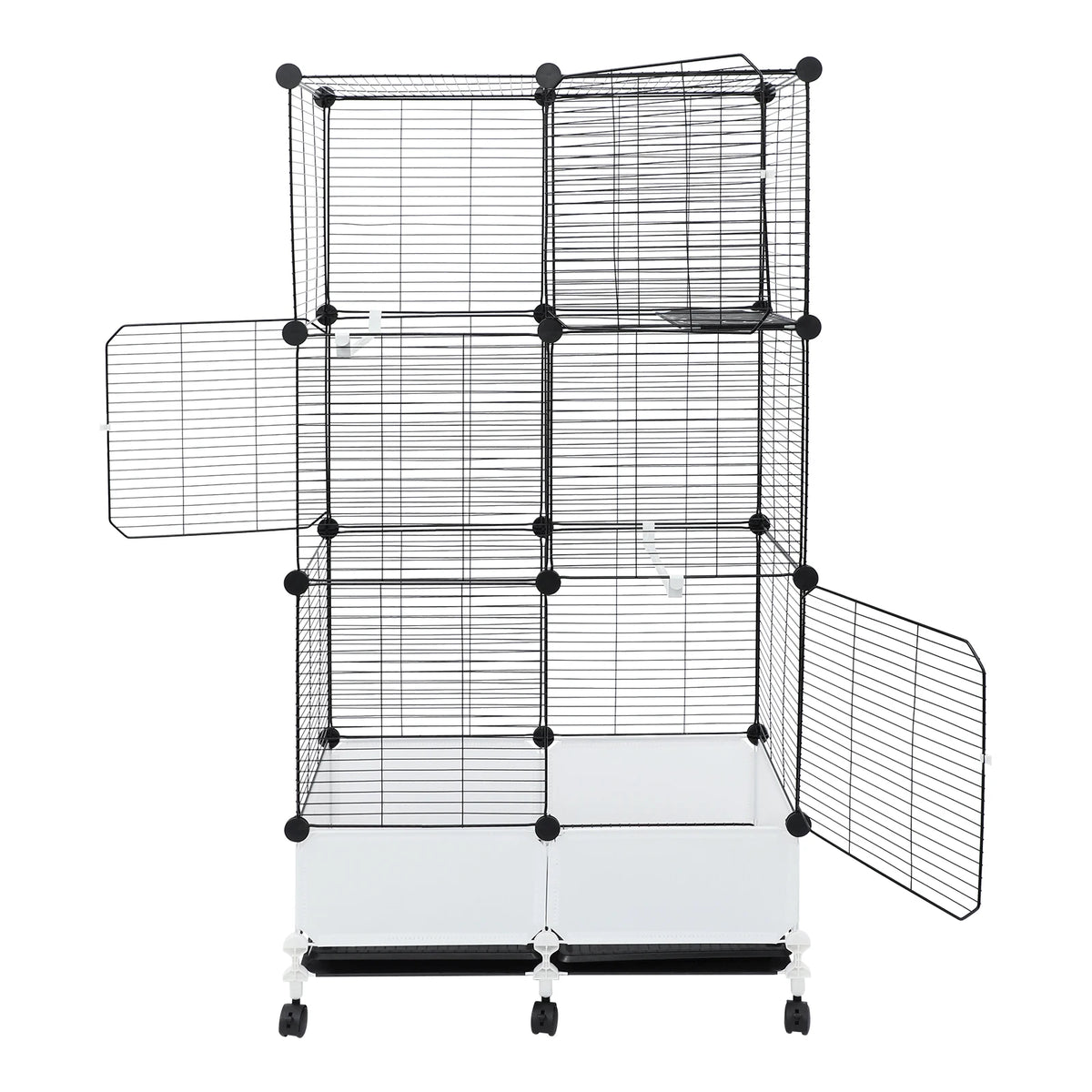 Parrot Cage With Splash Guard And Locking Wheels