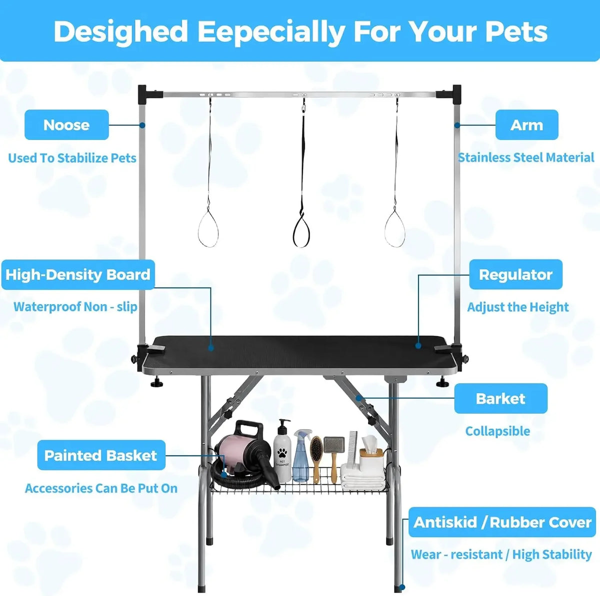 Garvee Professional Foldable Dog Grooming Table