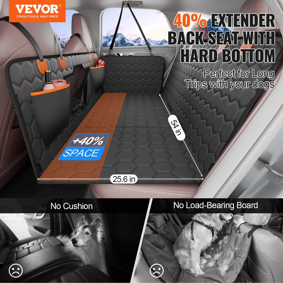SucceBuy Back Seat Extender Dog Car Hammock