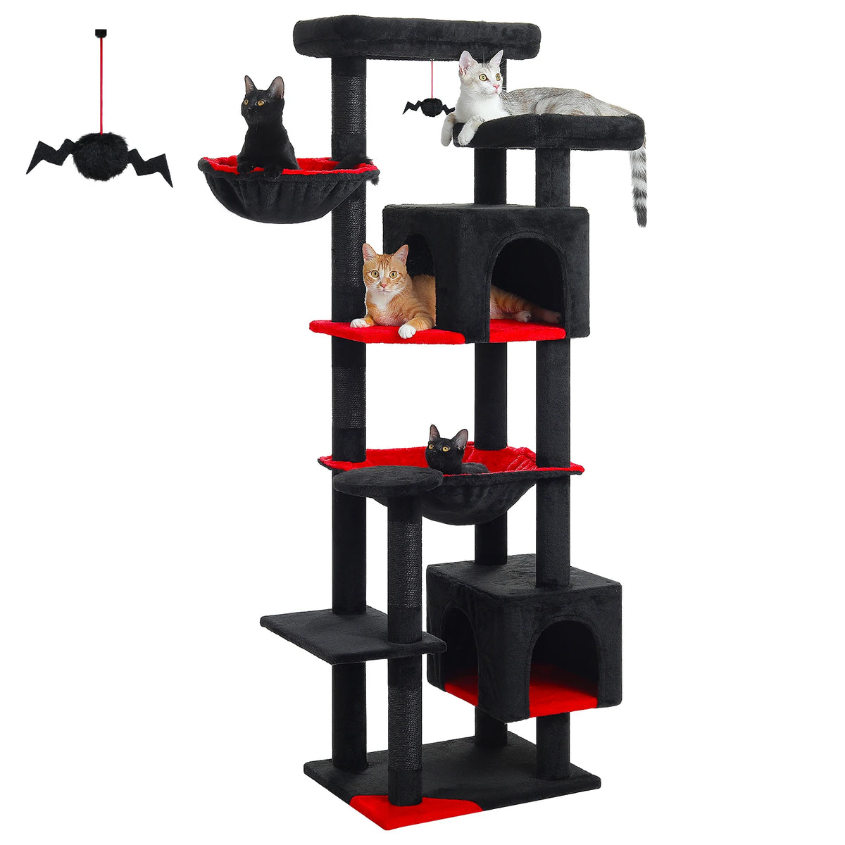 PAWZ Road Tall Cat Tree With Hammock Scratching Posts