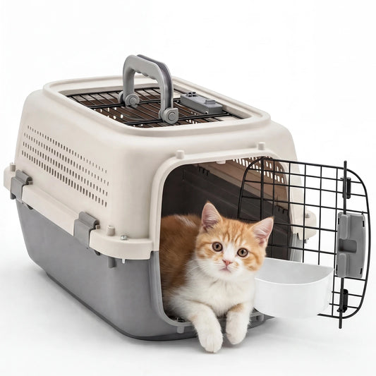 JHK Pet Carrier for Small Dogs and Cats with Latches