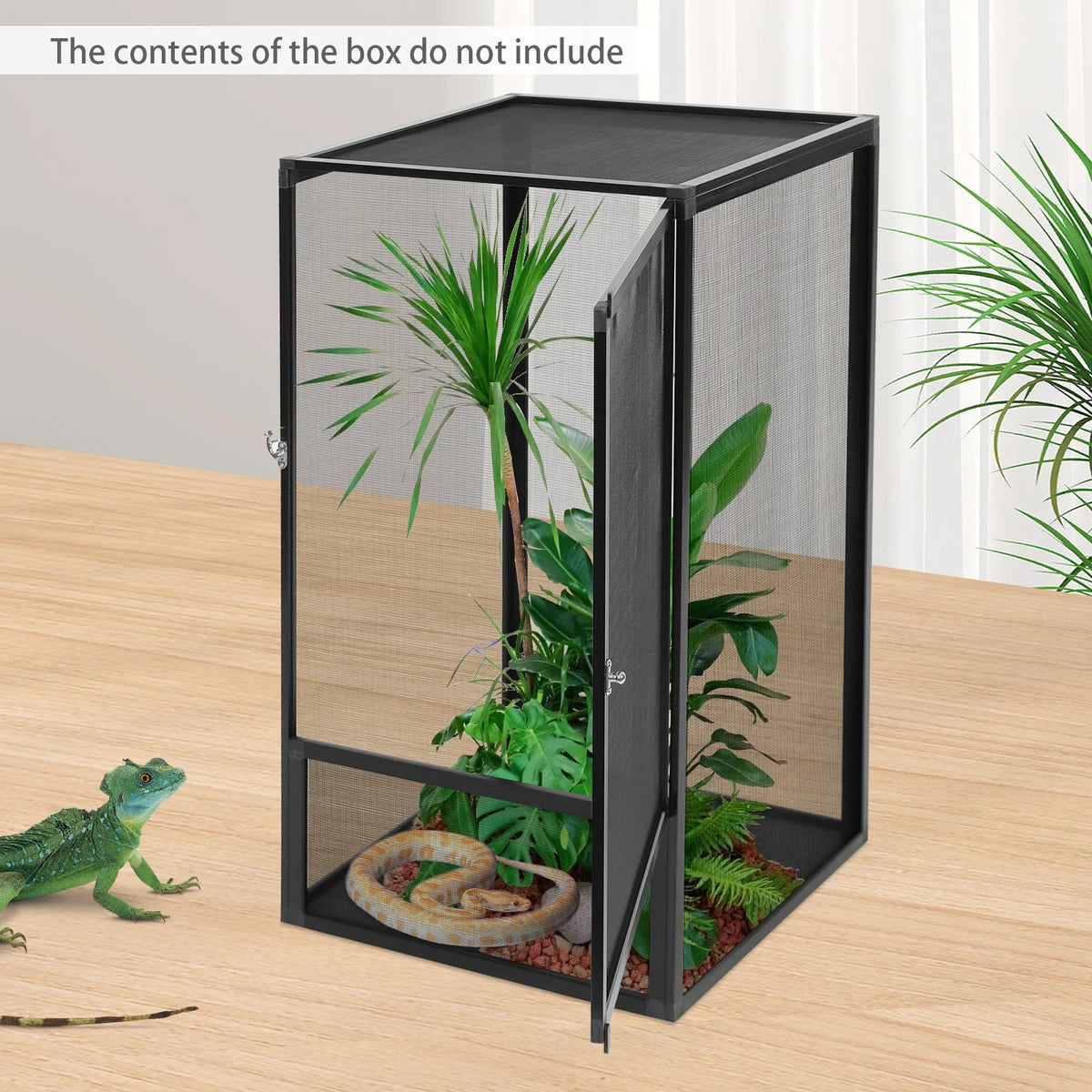 Micro Habitat Terrarium Feeding Net Box Aluminum Alloy