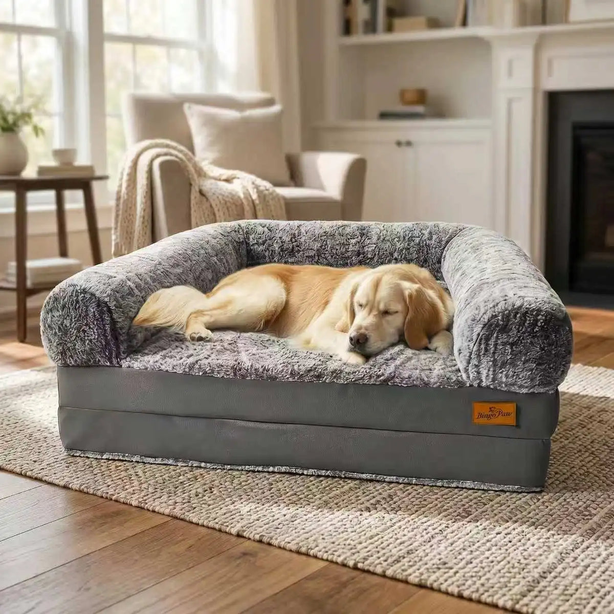 Bingopaw Foldable Orthopedic Dog Bed for Adults and Pets