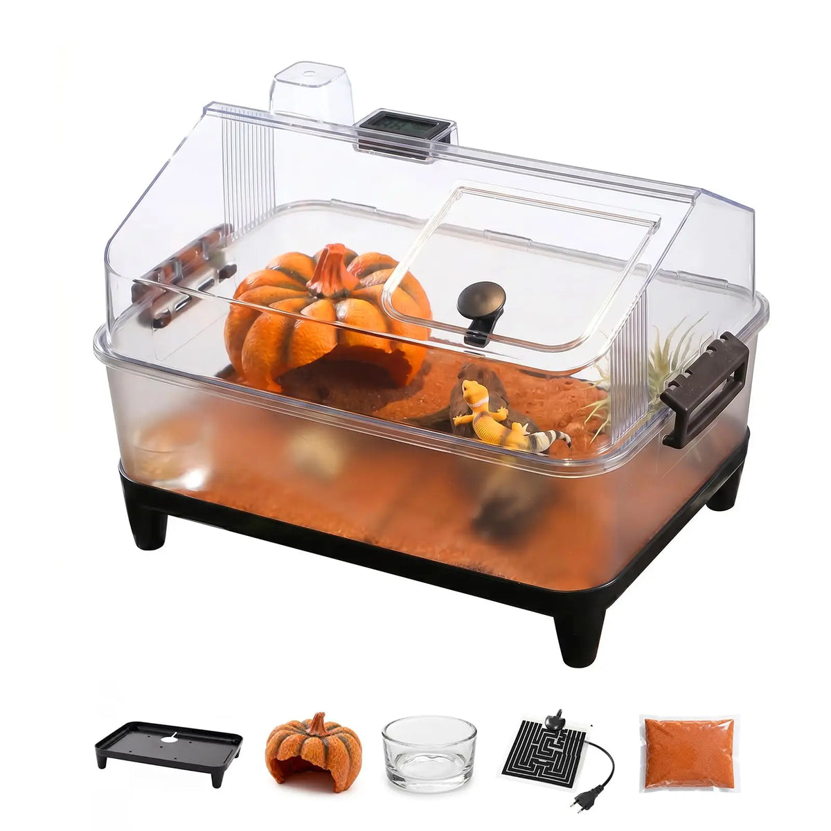 HiMISS Small Reptile Terrarium Kit With Lid And Acrylic Tank