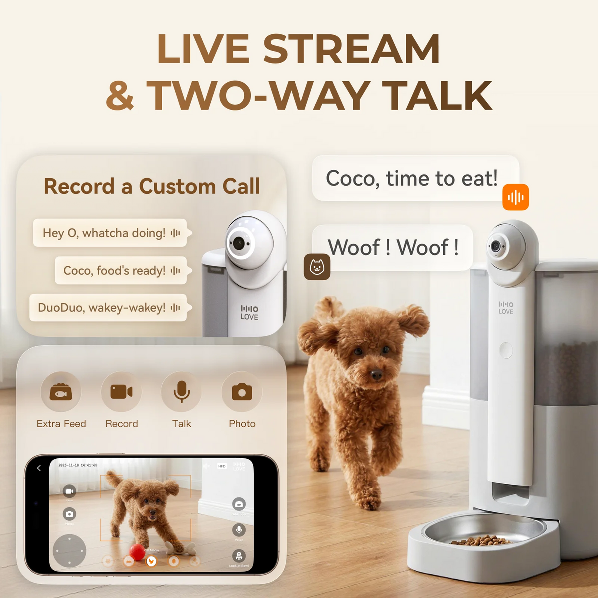 HHOLOVE Smart Pet Feeder With Camera And App Control