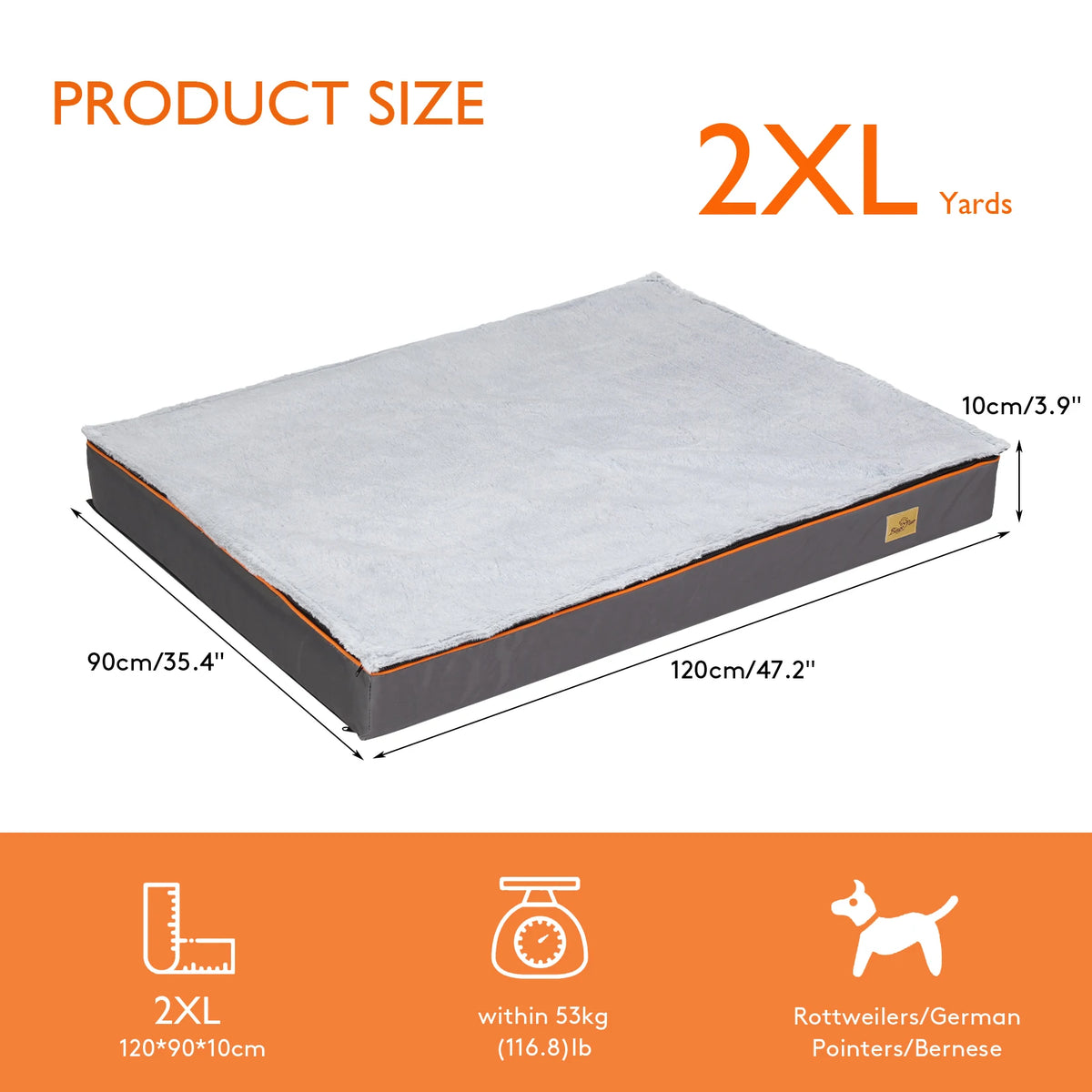 BINGOPAW Orthopedic Dog Bed With Washable Cover