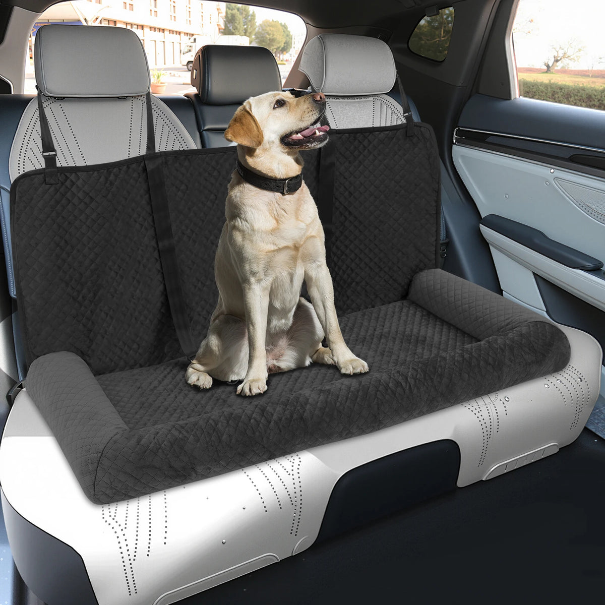 Bymaocar Dog Car Seat Bed With Safety Tethers